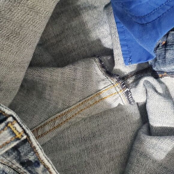 Vigoss Studio jeans women's size 7 / 8 blue The Ritz cropped skinny holes - Picture 16 of 16